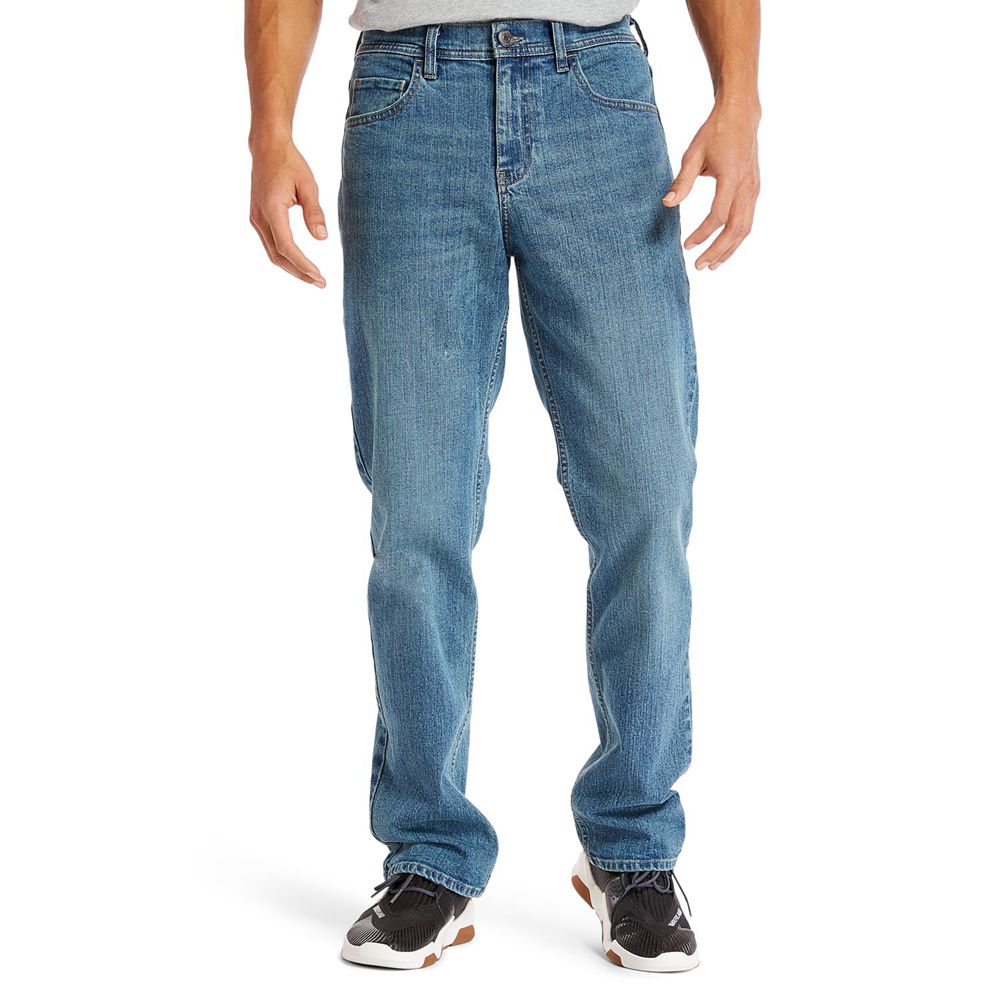 Pantalones Timberland Argentina Hombre - Regular Fit Denim Jeans - Azules - DLPYGJ-914